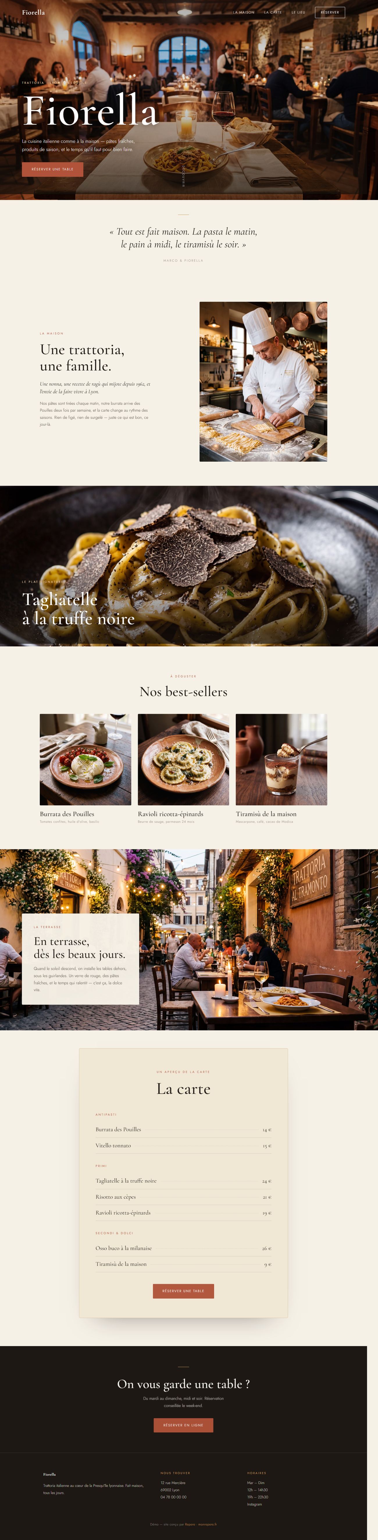 Aperçu du site Fiorella