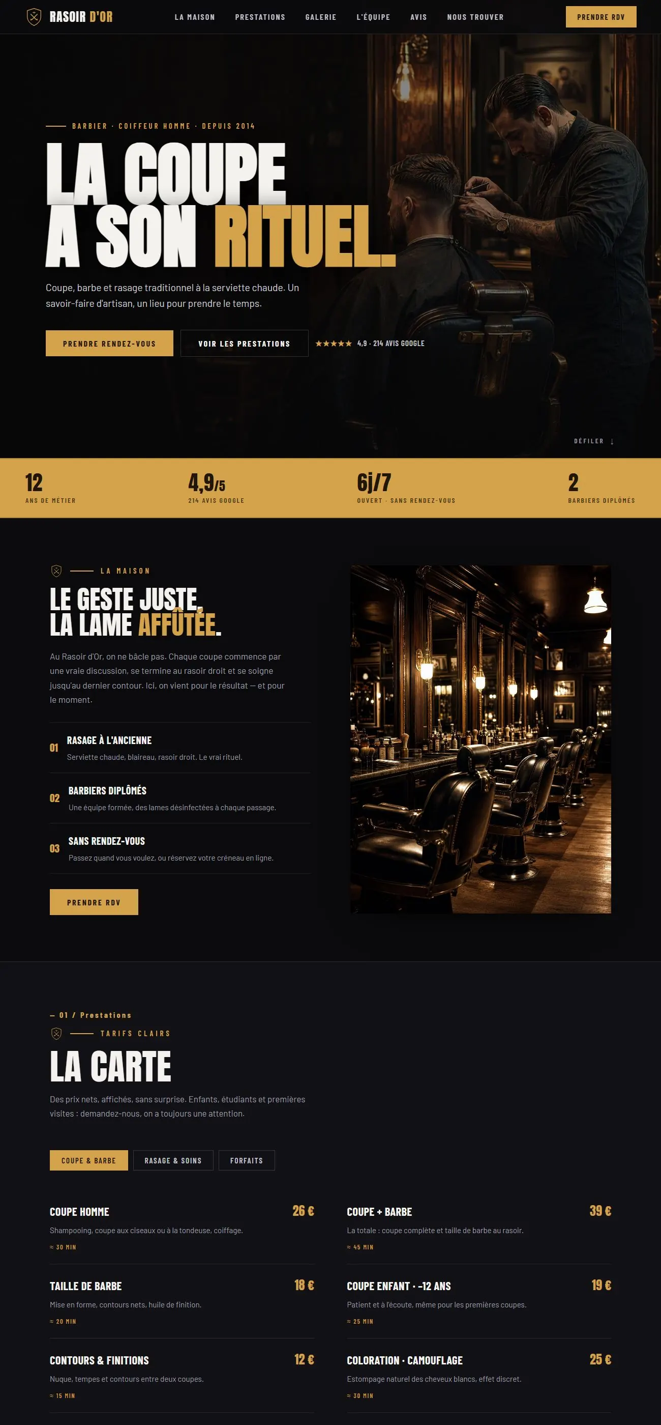 Aperçu du site Rasoir d'Or